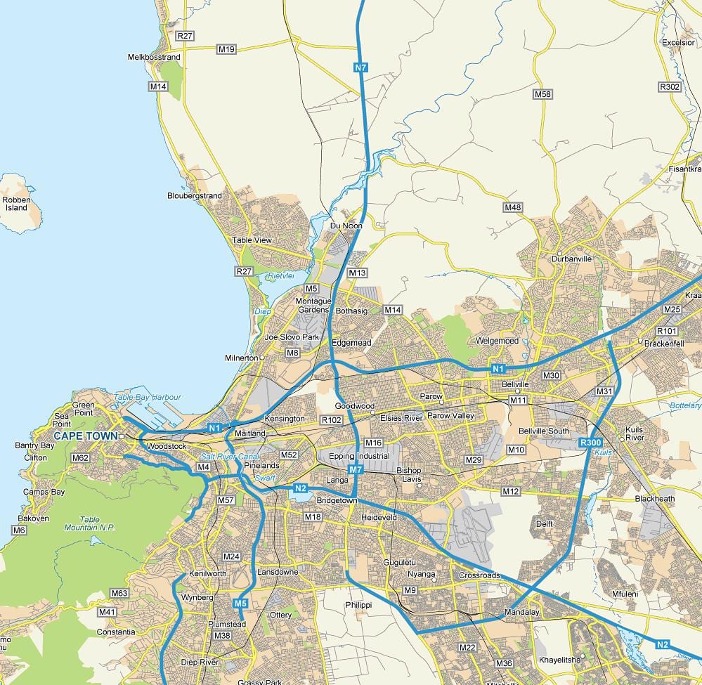карта edgemead Кейптаўн