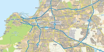 Карта Ланга Кейптаўн