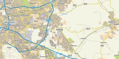 Карта блэкхите Кейптаўн