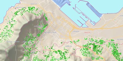 Карта горада Кейптаўн падапечных