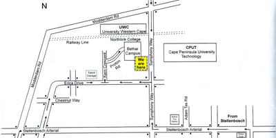 Карта cput Кейптаўн кампус
