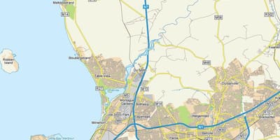 Карта дануна Кейптаўн