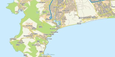 Карта муйзенберг Кейптаўн