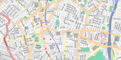 Карта паветраных карце Кейптаўна
