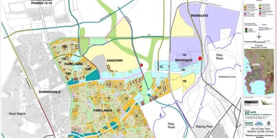 Карта парку Кейптаўн 