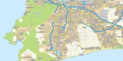 Карта пламстед Кейптаўн