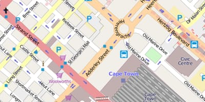 Карта heerengracht Street Кейптаўн