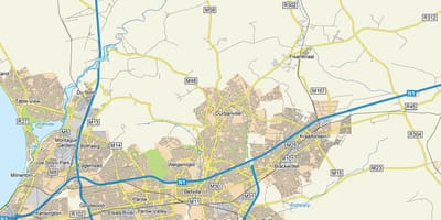 Карта uitzicht дурбанвиль